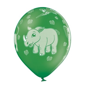 Balony Belbal zwierzęta zoo lew słoń tukan małpa 6szt.