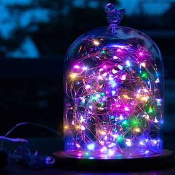 MICRO LED WIRES 20 светодиодов на батарейках, теплый белый, набор 10 шт.