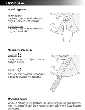 Dzwonek KAKADU Music MP3 własne dźwięki USB kabel