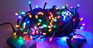 РОЖДЕСТВЕНСКИЕ ОГНИ 100LED МНОГОЦВЕТНЫЕ НАРУЖНЫЕ/ВНУТРЕННИЕ ПРОГРАММЫ