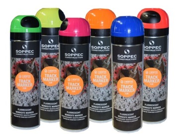 FARBA GEODEZYJNA SPRAY SOPPEC FLUO POMARAŃCZOWYx12