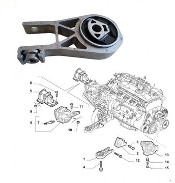 ЗАДНЯЯ ПОДУШКА ДВИГАТЕЛЯ CITROEN JUMPER FIA