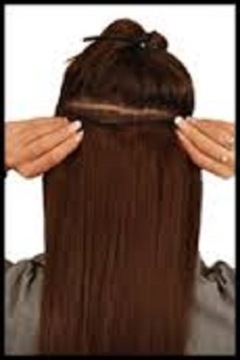 doczepiane włosy naturalne clip in on 45cm dopinka