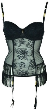 INTIMISSIMI BUSTIER GORSET BIUSTONOSZ USZTYWNIANY OZDOBNY SATYNA CEKINY 80B  14587348830 