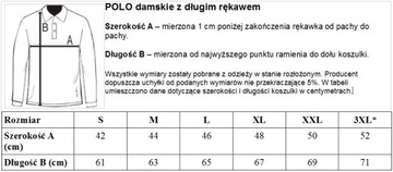 POLO damskie długi rekaw BEZ NADRUKU JHK 210g L