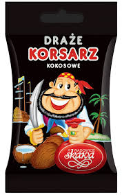 CUKIERKI KOKOSOWE KORSARZ, DRAŻETKI 70G - 10 SZTUK