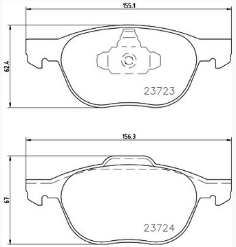 ПЕРЕДНИЕ ДИСКИ, КОЛОДКИ, FORD FOCUS MK2 II C-MAX 278мм