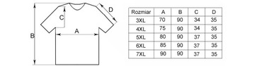 Koszulka T-shirt Męski duży rozmiar 3XL granat