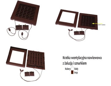 KRATKA WENTYLACYJNA ŻALUZJA NA SZNUREK 14 x 14 PL