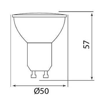 MOCNA Żarówka ledowa LED SMD GU10 230V 6W ciepła