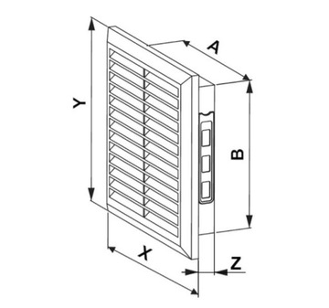 Решетка вентиляционная 110х270 AWENTA T63