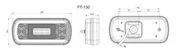 Фонарь задний LED NEON BUS, контейнер для перевозки, эвакуатор, 6 функций