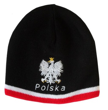 Czapka zimowa Polska : cienki splot : wzór C03