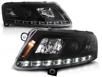Lampy Audi A6 C6 4F Black Daylight LED dzienne RL