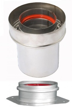 PRZYŁĄCZE ADAPTER 80/125 Z REDUKCJĄ 60/100 DO ADAPTERA TERMET gold silver