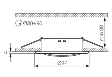 Oprawa halogenowa do LED GU10 na 230V CT15 złota