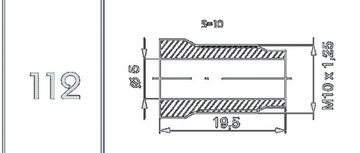 КОНЕЦ *для внешних тормозных магистралей М10*1,25 (112)
