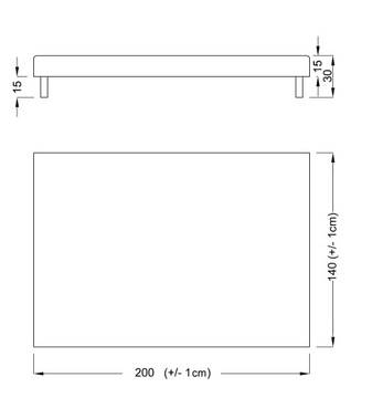 Кровать для гостиницы LUXOR с обивкой шениллом 140x200