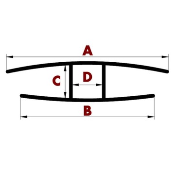 Соединительный профиль для поликарбоната тип Н4, 2 метра