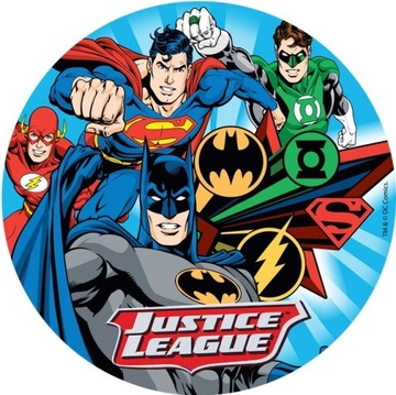 OPŁATEK NA TORT BATMAN OKRĄGŁY GRUBY 20CM!