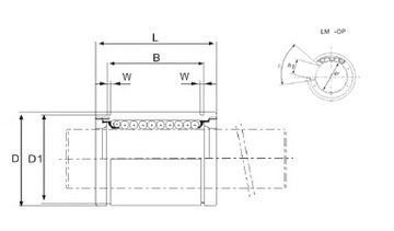 LM 30 OP Открытый линейный подшипник для вала 30 CNC