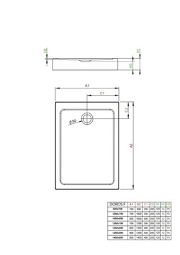 RADAWAY DOROS F Компактный душевой поддон 140x80