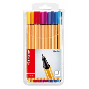 Cienkopis Stabilo Point 88 zestaw 20 kolorów w plastikowym etui
