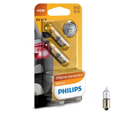 Philips Żarówki H6W Vision +30% więcej światła
