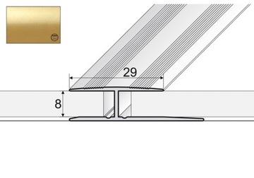 A61 Listwa aluminiowa progowa łącząca 90cm ZŁOTO