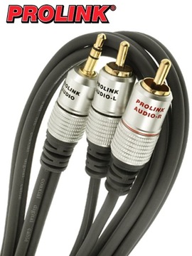 КАБЕЛЬ mini JACK 3,5 – 2 RCA СТЕРЕО АУДИО PROLINK EXCLUSIVE TCV 3420 1,8 м