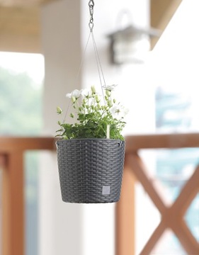 фото ориг. №2, Flowerpot wall-mounted+ irrigation rattan 25, 5xh22cm