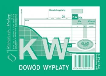 DRUK KW dowód wypłaty A6 402-5 80k