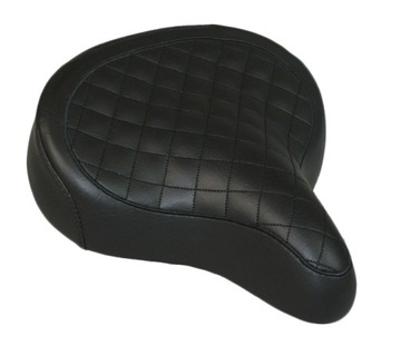 Седло CRUISER широкое велосипедное седло белый черный коричневый QUILTED ECO