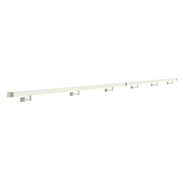 фото ориг. №2, Handrail wall-mounted wooden 40x40 540cm white inox