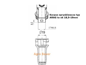 RSM Насадка для разбрасывания удобрений, комплект ARAG