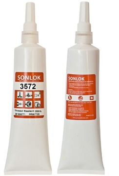 KLEJ SONLOK 3572 USZCZELNIACZ GWINTÓW BIAŁY DO RUR ZŁĄCZEK Z PTFE 250ML 572