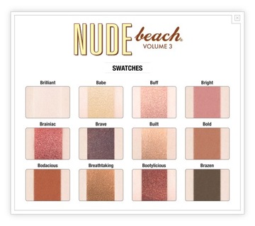 THE BALM NUDE BEACH PALETA CIENI DO POWIEK