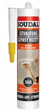 SOUDAL 50A KLEJ SZTUKATERIE GZYMSY ROZETY 280ml