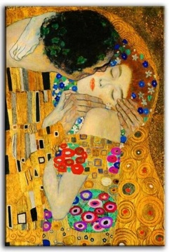 obraz Gustav Klimt Pocałunek 60x90 cm reprodukcja