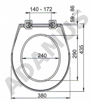 [09] Сиденье для унитаза A60 AlcaPlast HARD