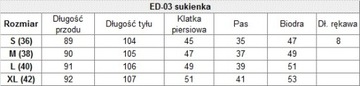 Sukienka asymetryczna z falbanką i paskiem, S