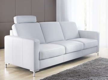 SOFA 3F BASIC ETAP SOFA SKÓRA BIAŁA HIT