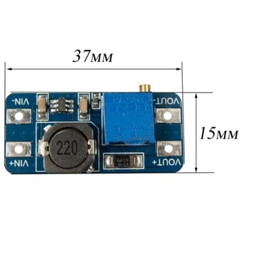 ПОВЫШАЮЩИЙ ПРЕОБРАЗОВАТЕЛЬ 5 В - 28 В постоянного тока 2 А MT3608 повышающее напряжение