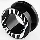 AKRYLOWY PLUG TUNELE 16 mm ZEBRA TUNEL