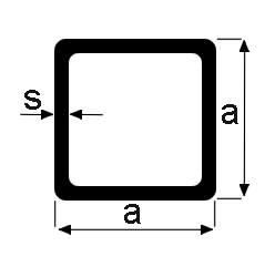 PROFIL STALOWY ZAMKNIĘTY 20X20X2 - 2000 mm