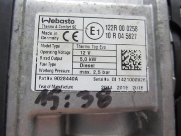 ТЕРМОБЕЛЬЕ WEBASTO THERMO TOP EVO 9028440A