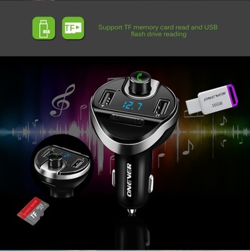 T20 FM Bluetooth-передатчик с поддержкой MP3 SD без помощи рук