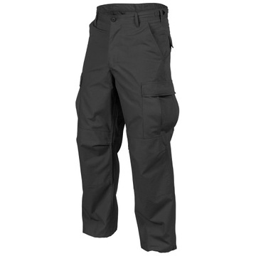 Spodnie Bojówki Wojskowe HELIKON BDU Ripstop BLACK CZARNE XL Regular