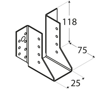 СОЕДИНИТЕЛЬ КРОНШТЕЙНА БАЛКИ WB1 25x118 СЕРТИФИКАТ