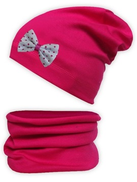 Komplet CZAPKA + TUBA beanie komin KOLORY r. 48-50